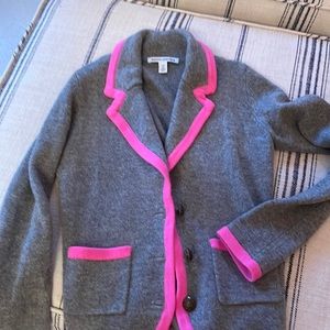 Trim soft and fun fitted cashmere blazer